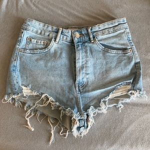 Zara High Waisted Denim Shorts